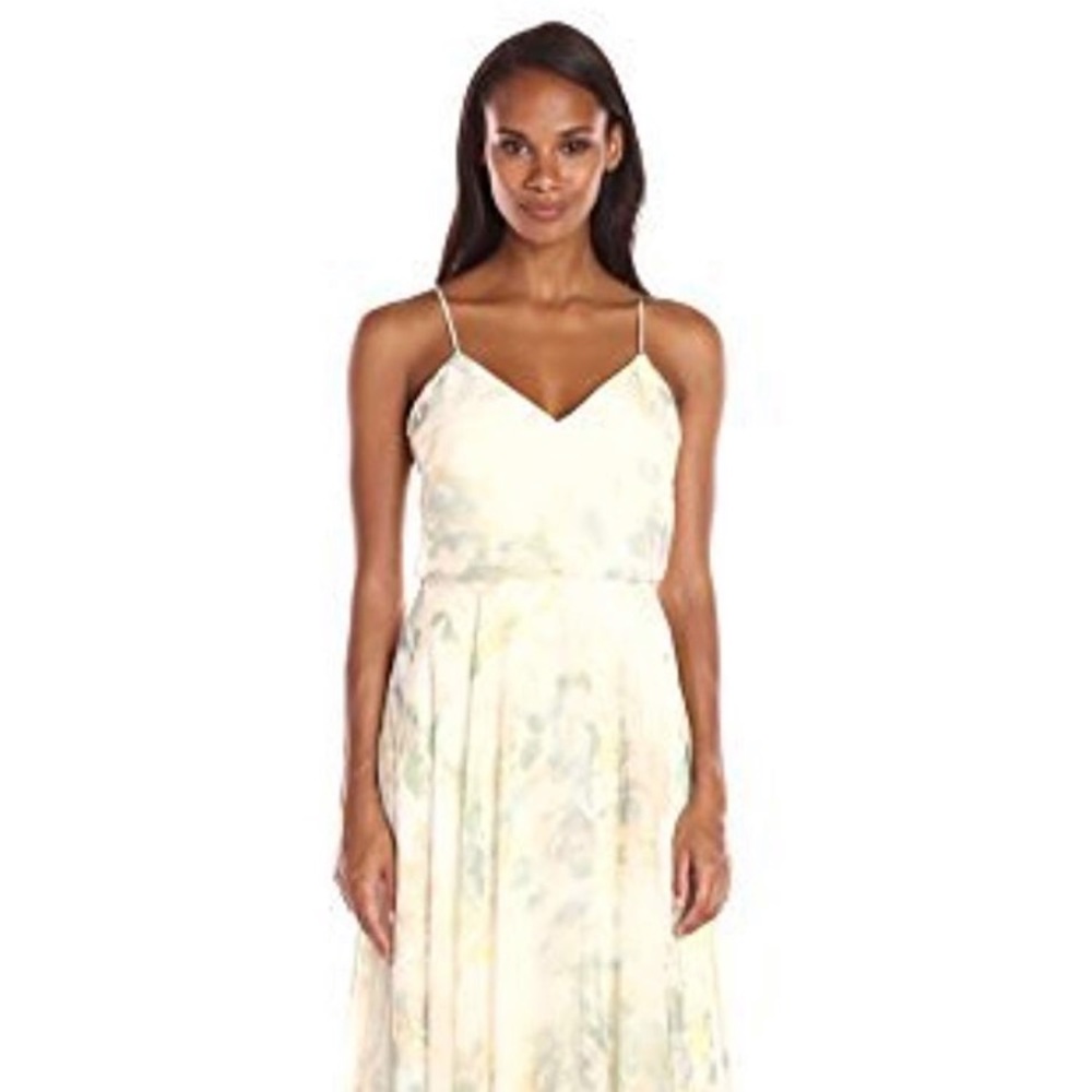 Jenny Yoo Inesse Floral Chiffon Dress